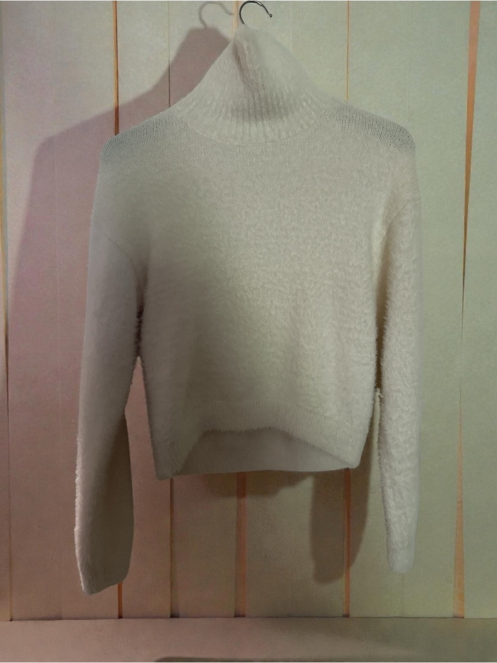 Forever 21 Cream Turtleneck Pullover Sweater